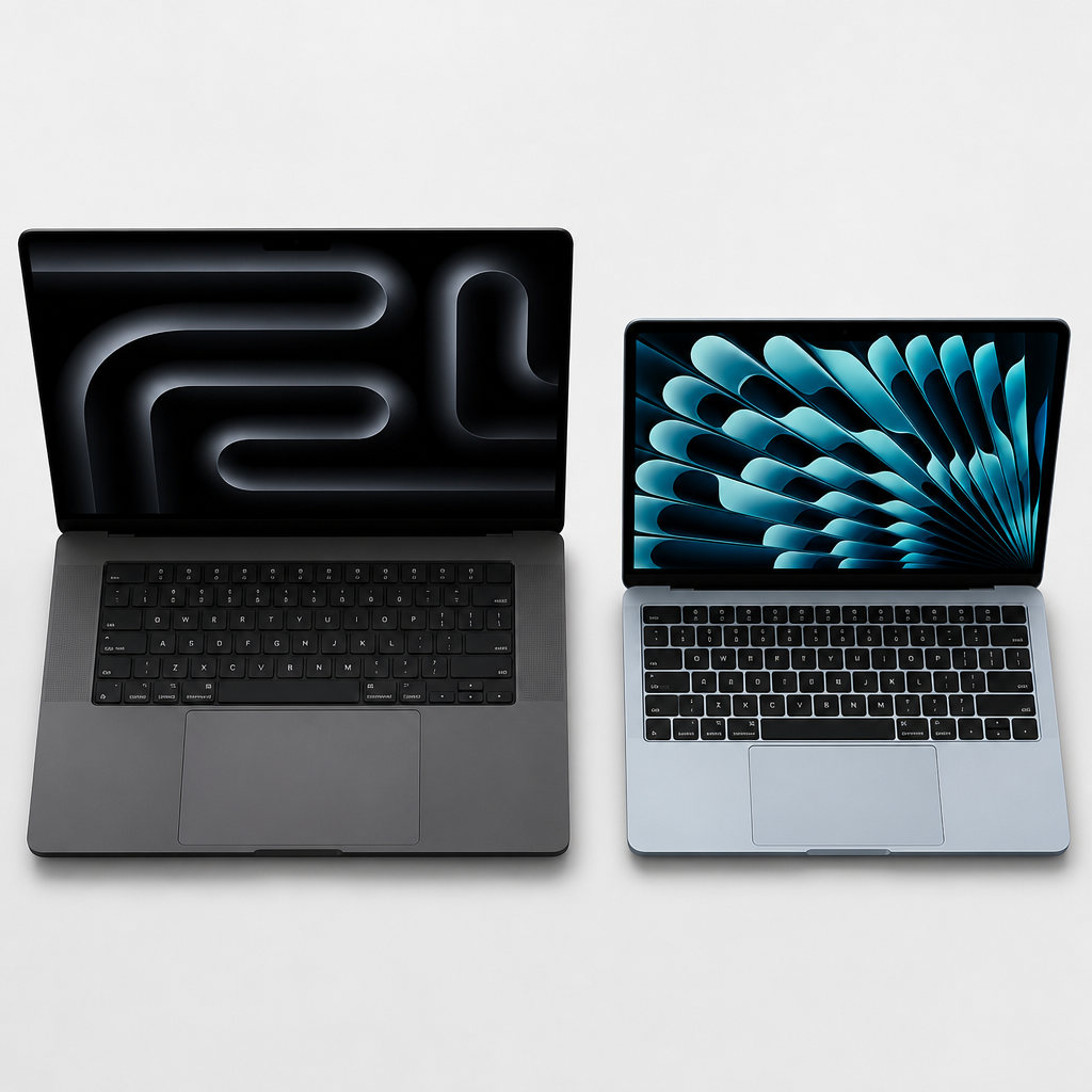 So sánh MacBook Pro M3 Max và MacBook Air M3 2026 đặt cạnh nhau